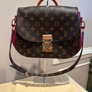 Vintage Louis Vuitton  Monogram MM Satchel Hand/Shoulder Bag with Red Accent